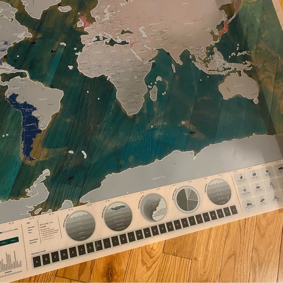 Luckies of London Ltd Store
Large World Ocean Scratch Map – Personalized World - Picture 9 of 9